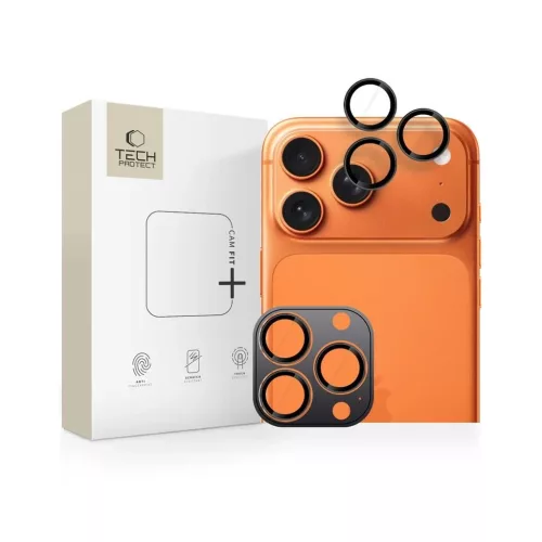 Kameravédő Tech-Protect Camring Fit+ iPhone 14 Pro / MAX / 15 Pro / MAX / 16 Pro / MAX / 17 Pro / MAX készülékhez fekete
