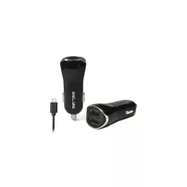 Ład. sam. Beline 2xUSB + USB-C 2,1A töltő fekete