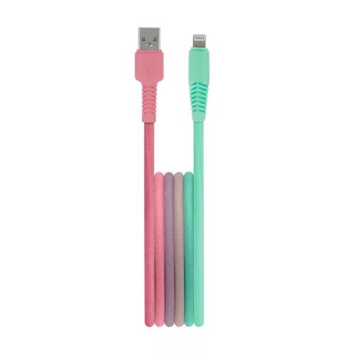 Setty USB–Lightning kábel 1,5 m 2,4A KGA-L-1.52420 türkiz-rózsaszín átmenetes