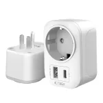TECH-PROTECT TA100 utazási adapter US TO EU fehér