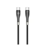 Forever Sleek kábel USB-C–USB-C 1,0 m 60W fekete