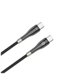 Forever Sleek kábel USB-C–USB-C 1,0 m 60W fekete