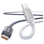 USB-C/USB-C kábel USAMS Bicolor Series SJ756 PD 60W 1,2m fekete és fehér