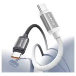 USB-C/USB-C kábel USAMS Bicolor Series SJ756 PD 60W 1,2m fekete és fehér