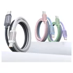 USB-C/USB-C kábel USAMS Bicolor Series SJ756 PD 60W 1,2m fekete és fehér