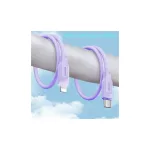 USAMS USB-C–Lightning kábel 1,2 m 20 W PD gyorstöltés Lithe Series lila SJ566USB03 (US-SJ566)