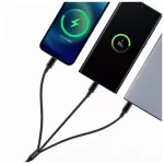 OBAL:ME 3in1 AllConnect Fast Charge USB-A/USB-C, Lightning, Micro-USB kábel 1.2m fekete