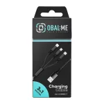 OBAL:ME 3in1 AllConnect Fast Charge USB-A/USB-C, Lightning, Micro-USB kábel 1.2m fekete