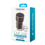 Forever CC-04 autós töltő 2x USB 3.1A fekete