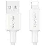 USAMS U90 kábel 2.4A USB-A to Lightning fehér