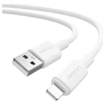 USAMS U90 kábel 2.4A USB-A to Lightning fehér
