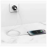 USAMS U90 kábel 2.4A USB-A to Lightning fehér