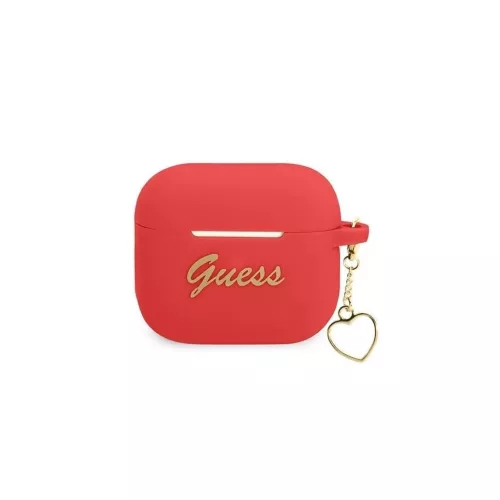 CG MOBILE GUESS CHARMS HEART szilikon tok (telefondísz) PIROS Apple AirPods 3 (GUA3LSCHSR)