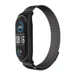 XIAOMI Mi Band 5/6 készülékhez fém szíj, fekete (01)