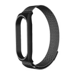 XIAOMI Mi Band 5/6 készülékhez fém szíj, fekete (01)