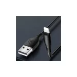 USAMS U18 Lightning 2A gyorstöltő kábel 1 m SJ266USB01 (US-SJ266) fekete