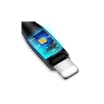 USAMS U18 Lightning 2A gyorstöltő kábel 1 m SJ266USB01 (US-SJ266) fekete