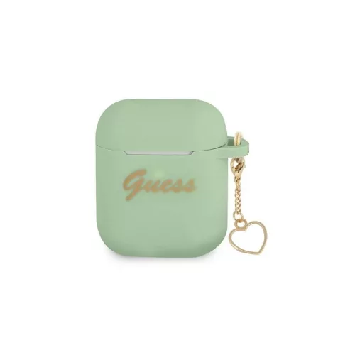CG MOBILE GUESS CHARMS HEART szilikon tok (telefondísz) VILÁGOSZÖLD Apple AirPods/AirPods 2 (GUA2LSCHSN)