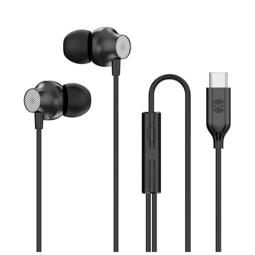 Forever vezetékes fülhallgató EP-02 USB-C fekete