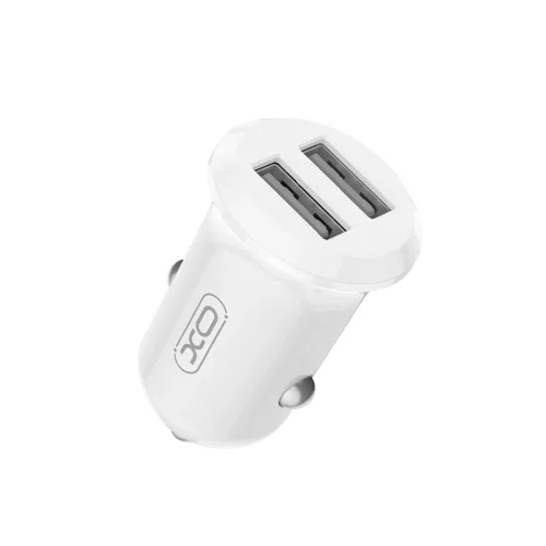 XO CC67 autós töltő 2*USB-A 12W fehér	