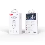 XO CC67 autós töltő 2*USB-A 12W fehér	