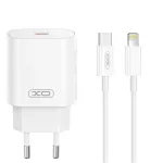 XO fali töltő CE25 PD 25W 1x USB-C + USB-C–Lightning kábel fehér