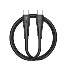 BWOO BO-X318 60W USB-C–USB-C kábel 1 m fekete
