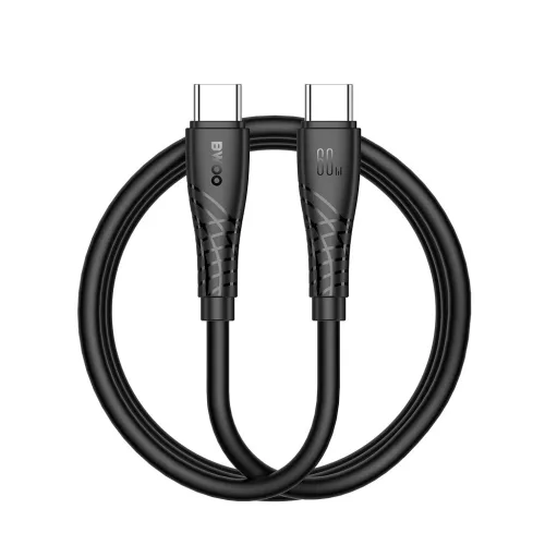 BWOO BO-X318 60W USB-C–USB-C kábel 1 m fekete