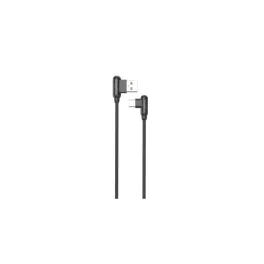   MX Corner Fast Charge Type-C töltőkábel 2,4A, 1 m, fekete, Angular