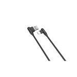 MX Corner Fast Charge Type-C töltőkábel 2,4A, 1 m, fekete, Angular
