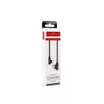 MX Corner Fast Charge Type-C töltőkábel 2,4A, 1 m, fekete, Angular