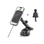 TECH-PROTECT MM15W-V9 MAGNETIC MAGSAFE műszerfal‑ és légbeömlő autós vezeték nélküli töltő 15W fekete