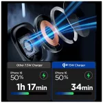 SPIGEN ESSENTIAL EF223MS 3IN1 QI2 ROTARY MAGNETIC MAGSAFE vezeték nélküli töltő fekete
