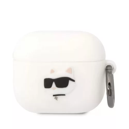 Karl Lagerfeld tok fehér KLA3RUNCHH Airpods 3 készülékhez