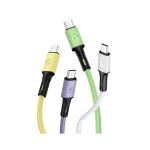 USAMS U52 microUSB 2A Gyors töltőkábel 1m lila SJ435USB04 (US-SJ435)
