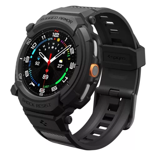 SPIGEN RUGGED ARMOR PRO tok Samsung Galaxy Watch 8 Classic készülékhez (46 MM) matt fekete
