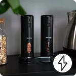 Huslog elektromos daráló szett USB-töltéssel