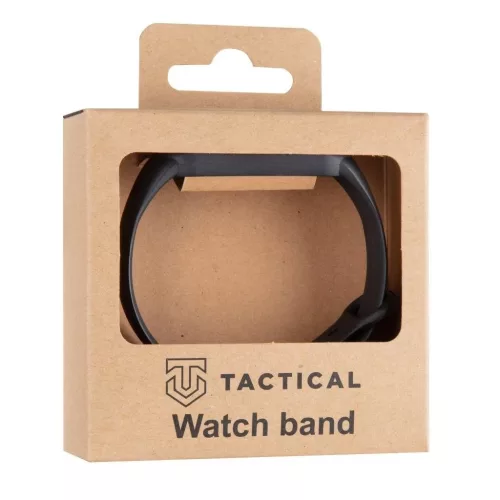 Tactical 661 szilikon szíj Xiaomi Mi Band 5/6 készülékhez fekete