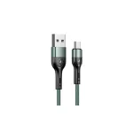 USAMS Braided U55 2A microUSB kábel 1m SJ450USB02 (US-SJ450) zöld