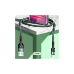 USAMS Braided U55 2A microUSB kábel 1m SJ450USB02 (US-SJ450) zöld