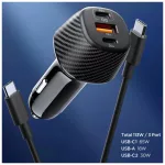 SPIGEN ESSENTIAL EV1133 3-PORT autós töltő 113W fekete