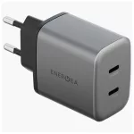 Fali töltő Energea Ampcharge GaN45 2xUSB-C PD/PPS/QC3.0 45W szürke
