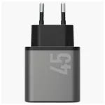 Fali töltő Energea Ampcharge GaN45 2xUSB-C PD/PPS/QC3.0 45W szürke