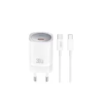 XO CE20 fali töltő PD 30W 1× USB-C + USB-C–USB-C kábel, fehér