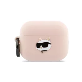   Karl Lagerfeld 3D Logo NFT Choupette Head szilikon tok for AirPods Pro 3 készülékhez rózsaszín