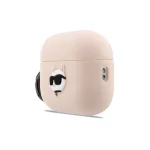 Karl Lagerfeld 3D Logo NFT Choupette Head szilikon tok for AirPods Pro 3 készülékhez rózsaszín