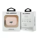 Karl Lagerfeld 3D Logo NFT Choupette Head szilikon tok for AirPods Pro 3 készülékhez rózsaszín
