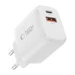 TECH-PROTECT NCA45W-GAN 2-PORT hálózati töltő PD 45W / QC3.0 fehér