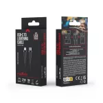 Maxlife MXUC-08 USB-C - Lightning kábel 1,0 m 27W fekete nylon