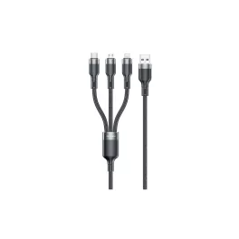 AWEI CL-975 USB-C/Lightning/mico3in1 kábel fekete